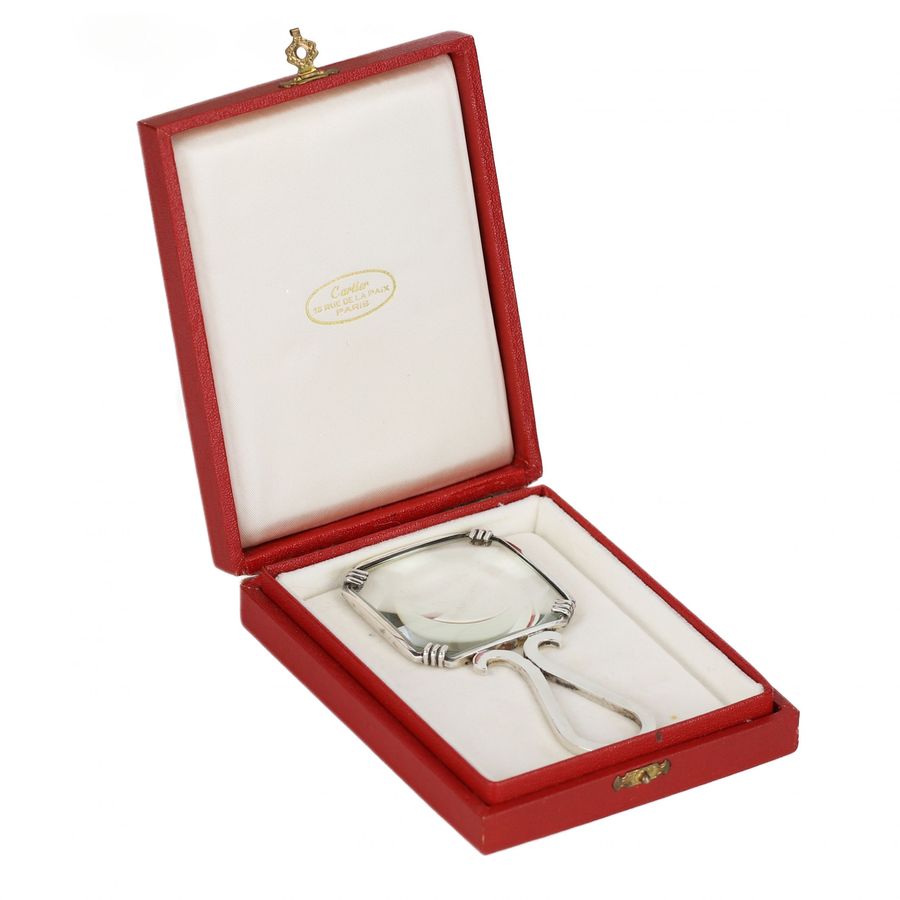 rare silver magnifying glass cartier. france 20th century - a great Christmas gift idea for her